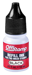 INK REFILL, FOR STAMP PADS, BLACK INK LARGE